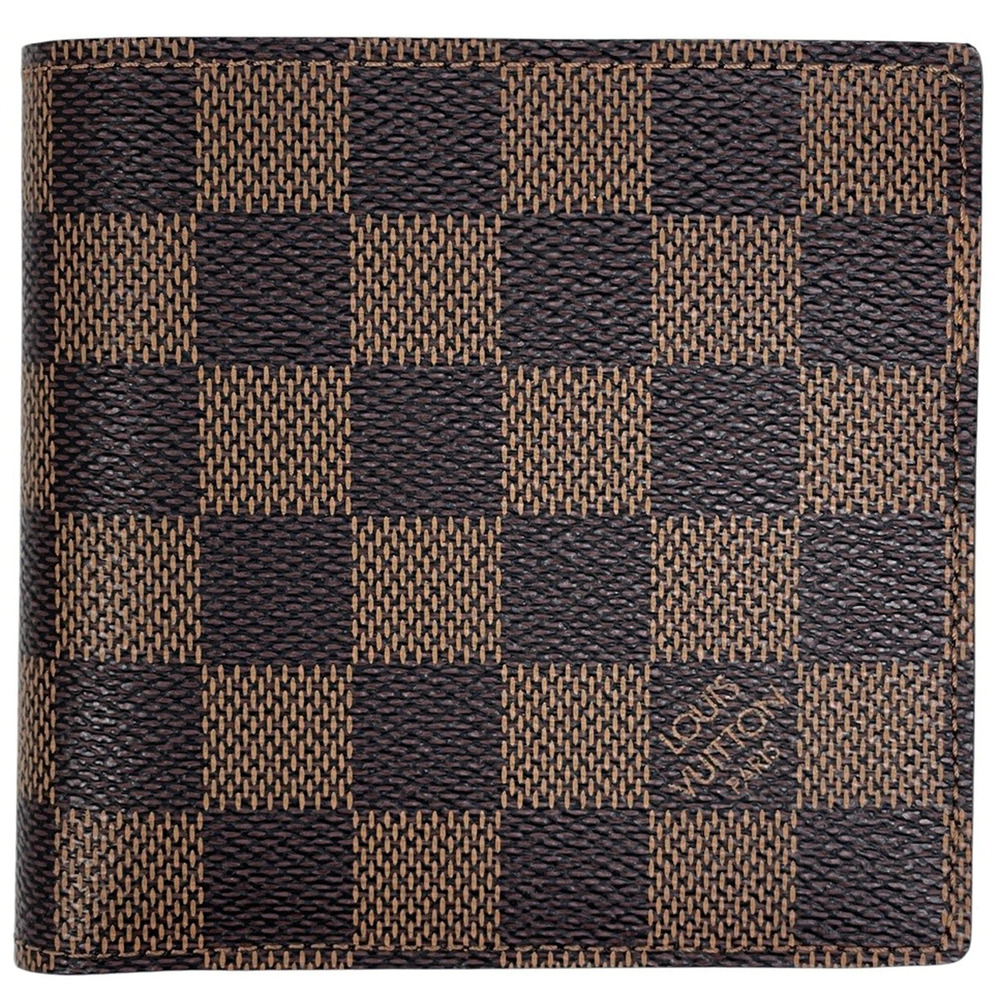 Louis Vuitton Portefeuille Marco Bi fold Wallet Damier Brown